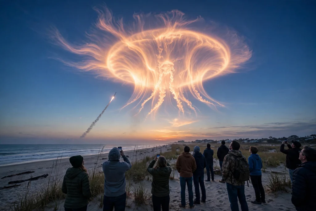 Twilight sky phenomenon above the horizon illustrating modern sky surveys